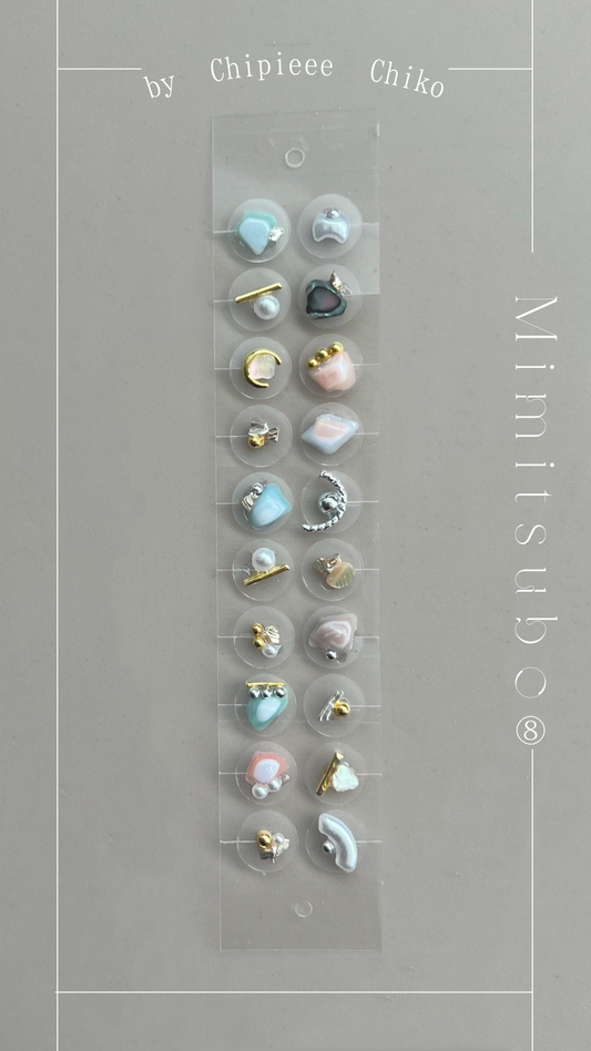 Mimitsubo jewelry by Chiko 8 ＋parts 20 pieces