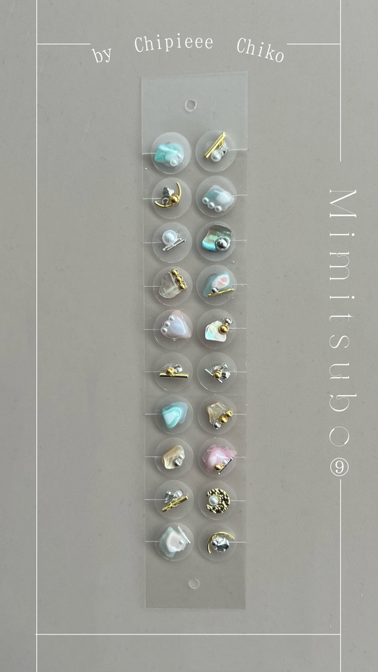 Mimitsubo jewelry by Chiko 9 ＋parts 20 pieces
